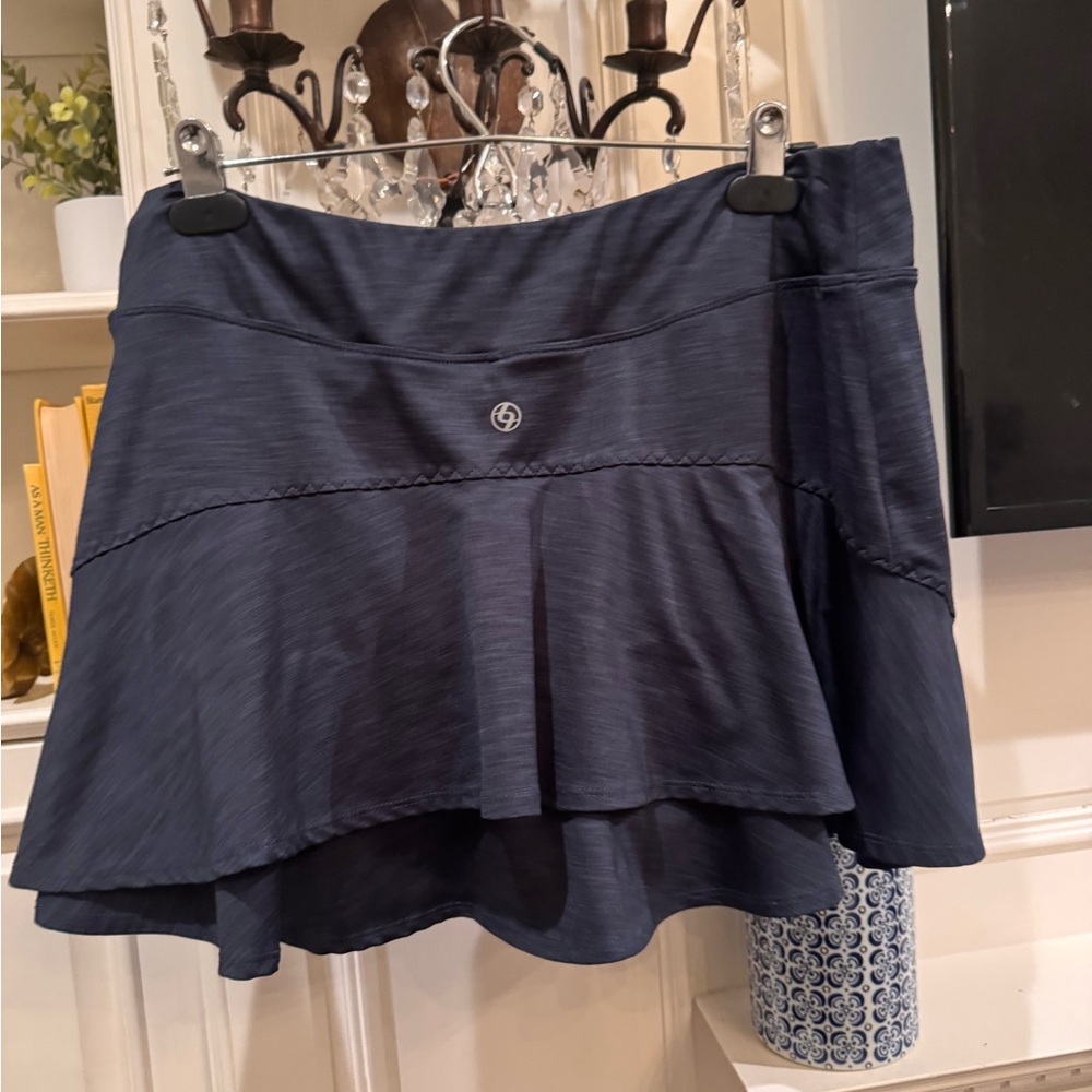 Lija Navy Layered Active Skort
